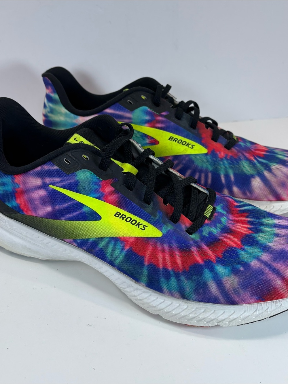 Brooks Launch Shoes Womens Size 13 Multicolor Tie Dye Mesh Running Sneaker